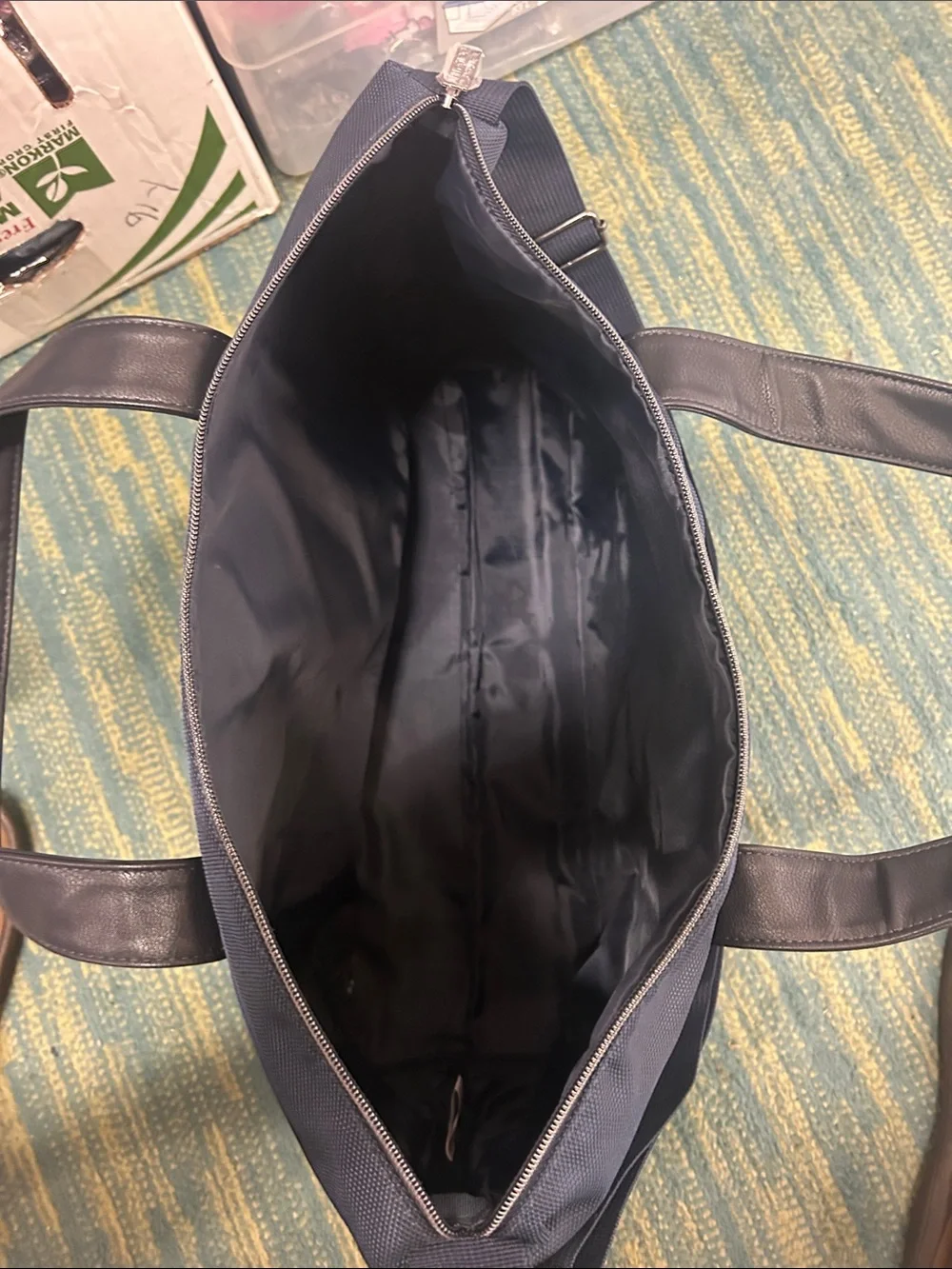 Jimmy Choo Navy and Black Men's Duffel Bag